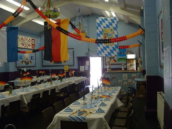 The Banquet Hall is transformed into a Bavarian beer tent