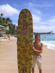 Surfing on Waikiki beach