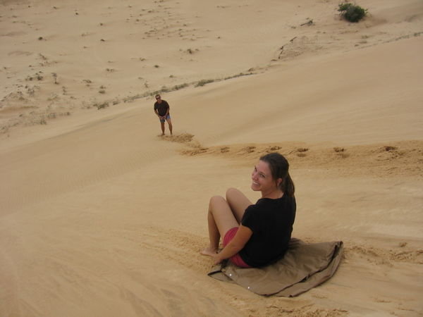 Sand sledding
