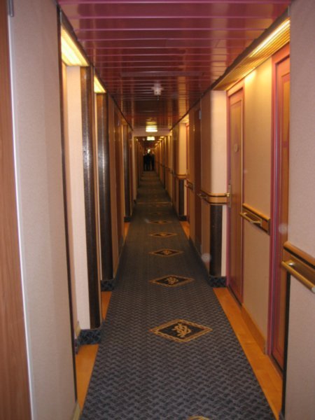 the hall to our cabin