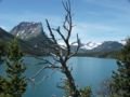 View of St Mary Lake from hiking trail