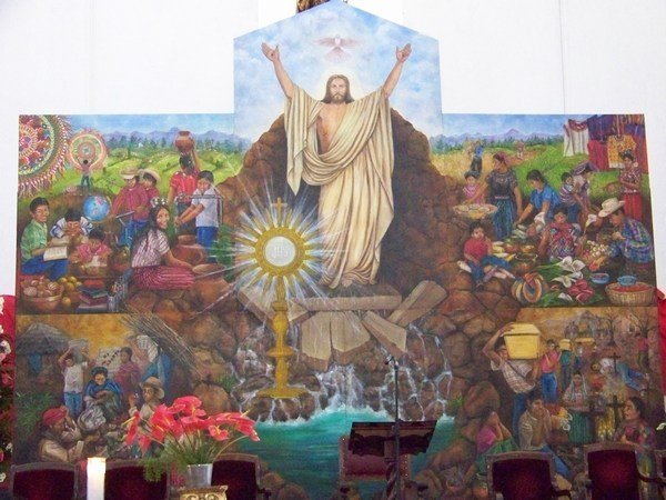 Resurrection Sunday - the painting in front of the altar