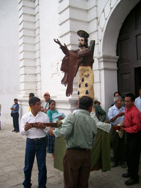 A procession out of Coban church