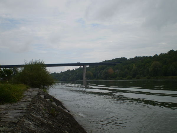The Donau with the Autobahn in the background