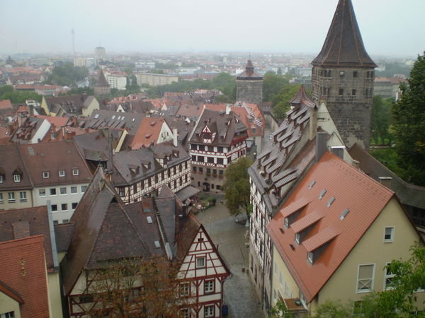 View from inside the empirial castle, Nuremberg