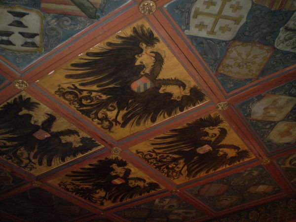 The ceiling in one of the 'Kaiser's rooms, empirial castle, Nuremberg