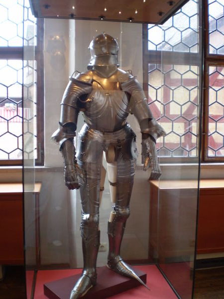 A suit of armour that would have been worn in Nuremberg in the Middle Ages