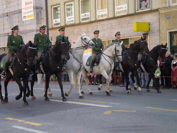 The mounted police at the start of the parade