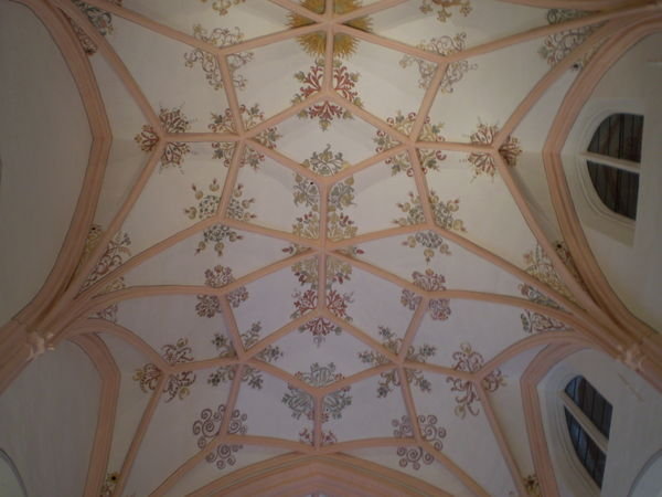 The ceiling of the church