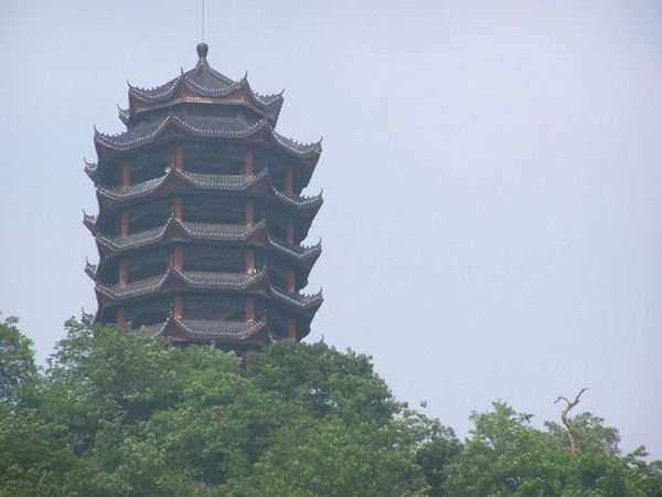 Red pagoda at Dujiangyan