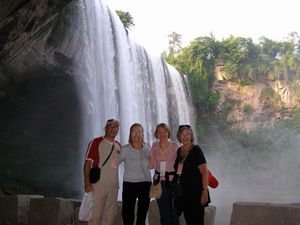 Michael, Marg, Brenda, and June at Qinglong Waterfall