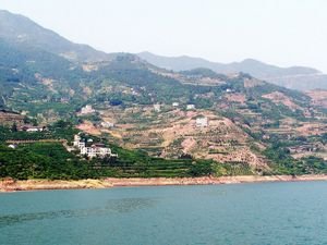 Terraced Hills on Qutang Gorge