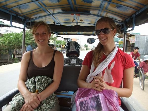 Ruth and Emily on the way to the Killing Fields