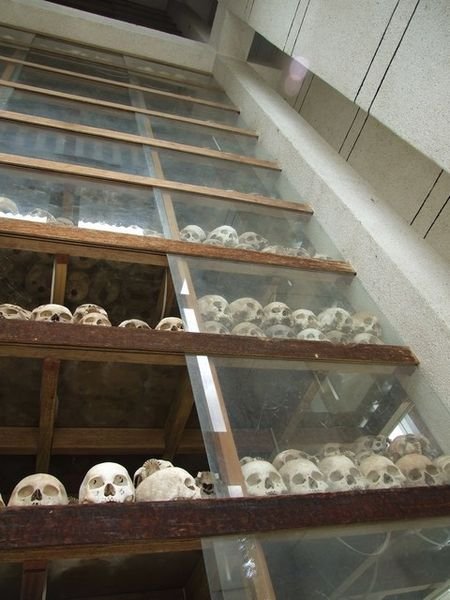 A memorial to all those who died at the Killing Fields
