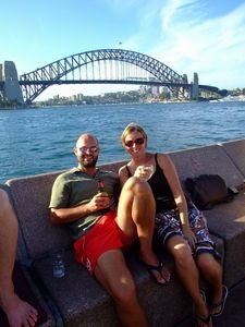 Drinks at the Opera House cafe,
