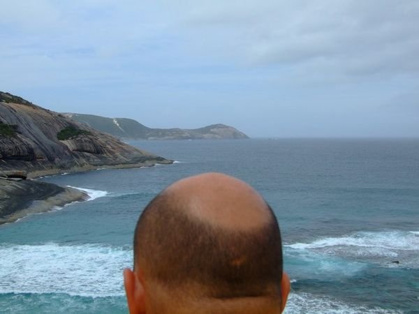 I kid you not, in the distance is Bald Head