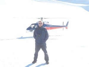 Dad S overcame his fear of heights with a helicopter trip to the top of the glacier