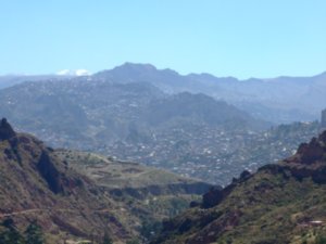The view over La Paz from the Valley of the Moon