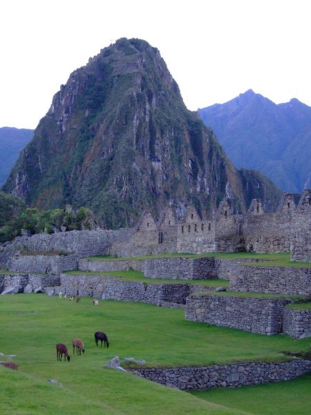 Moments before sunrise at Machu Picchu