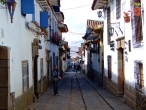 A typical backstreet in Cusco