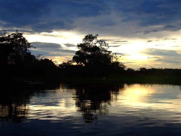 Sun set on Los Llanos boat trip