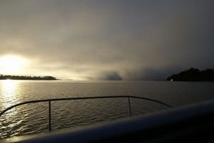 Looking at the Fog from the boat ramp