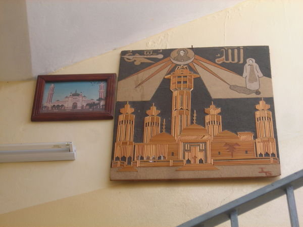 pictures and paintings of mosques...there are more on the other side of the house