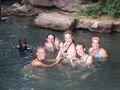 swimming at the waterfall