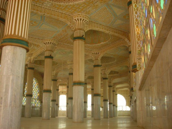pillars inside the mosque