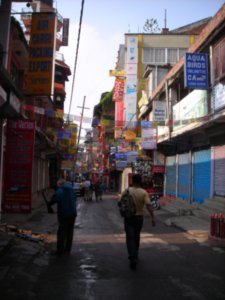 early morning on the streets of Thamel
