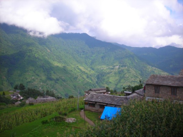 view from the lodge in Ghandruk