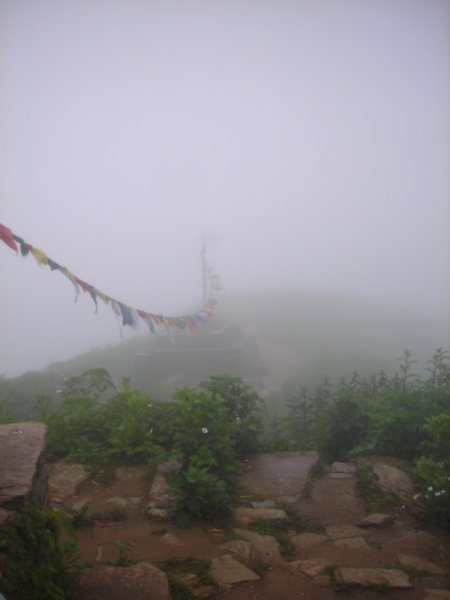 near the top of Gurung Hill