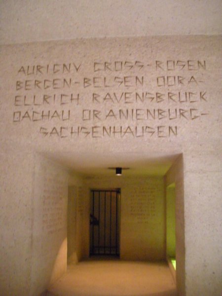 inside the Memorial to the Martyrs of the Deportations