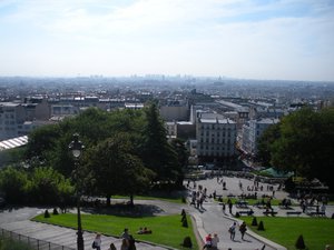 view of the city of Paris as seen from Sacré Coeur