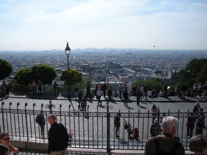 view of the city of Paris as seen from Sacré Coeur