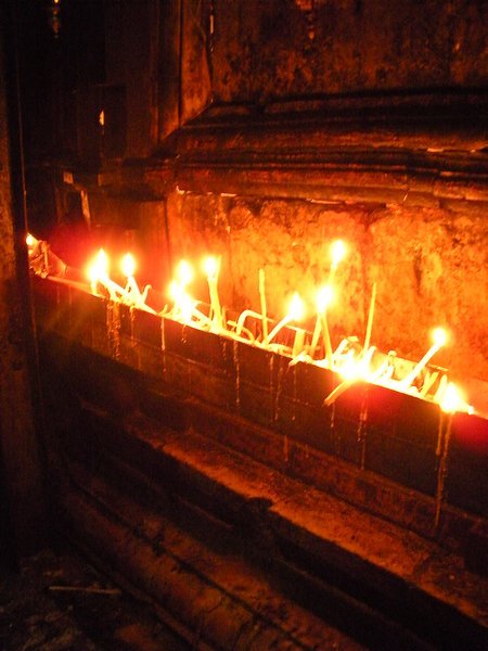 inside the Church of the Holy Sepulchre 