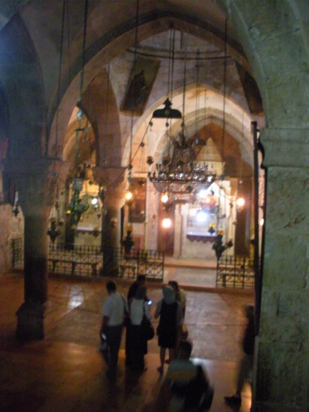 inside the Church of the Holy Sepulchre