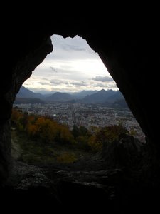 view from inside the caves