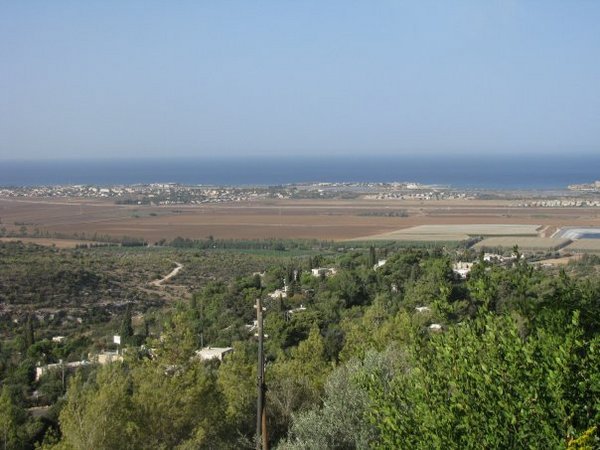 view of the Mediterranean from the Yemin Orde overlook