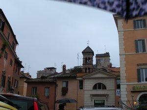 that bell tower is the smallest church in Rome