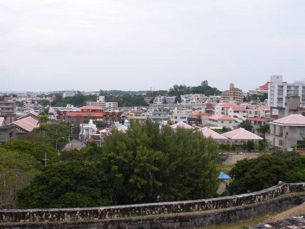 view of Naha City from Shurijo Castle Park