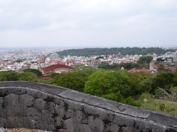 a view of Naha City from Shurijo Castle Park