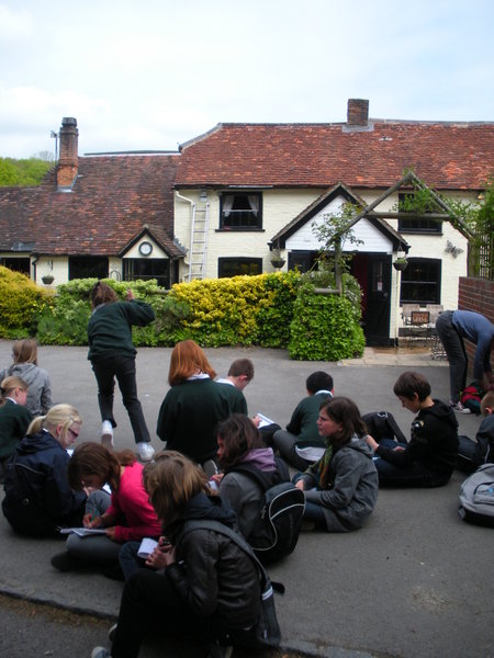 drawing village scenes in Curridge