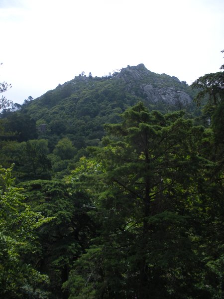 view of Castelo dos Mouros from Quinta da Regaleira