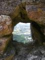 view through a peephole at Castelo dos Mouros
