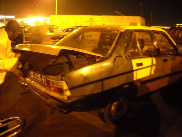 Pape's taxi at 4am in Dakar