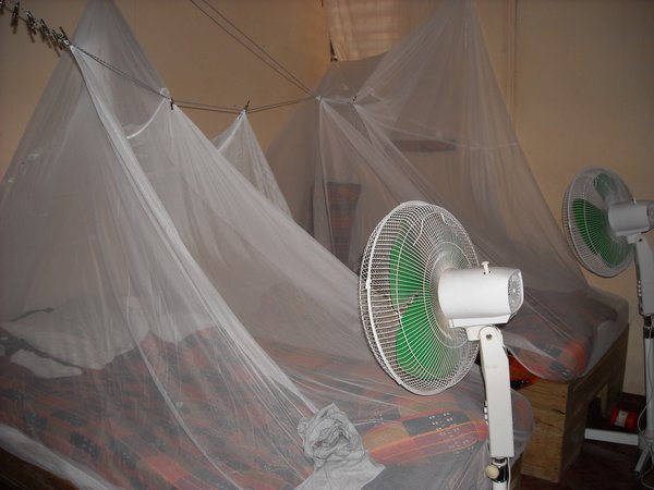 our room, complete with mosquito nets