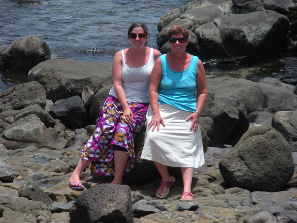 Mom and me on N'Gor Island