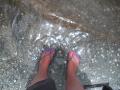 dipping my toes in Lac Rose