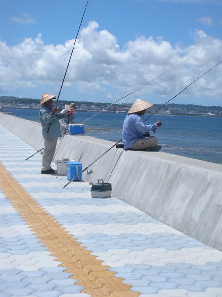 fishing off the sea wall
